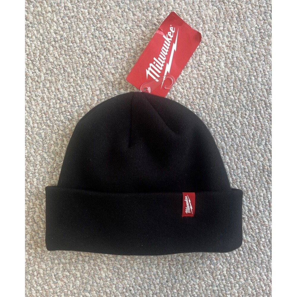 Milwaukee Men's Black Acrylic Cuffed Beanie Hat One Size Fits Most